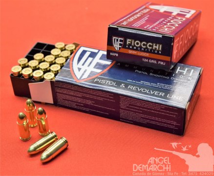 MUNICION FIOCCHI 9mm  124 Gr FMJ (MADE IN USA)