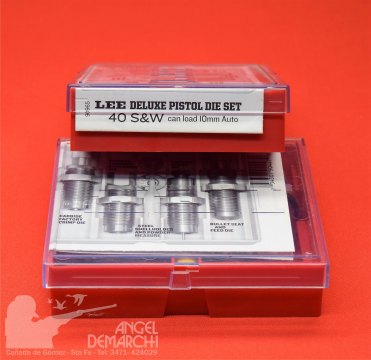 ACCESORIOS LEE SET DIES DE LUXE C.40/10mm KIT x 4 c/shellholder