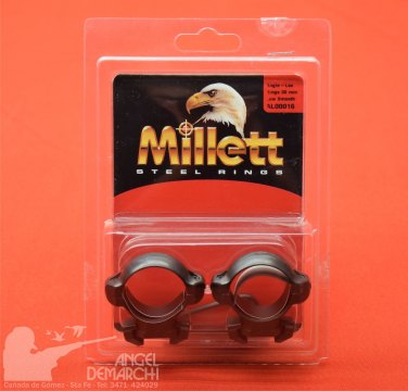 ANILLAS/MONTAJES MILLET  30MM - BAJO  - FUSIL (WEAVER) - ANG AJUST - AL00016