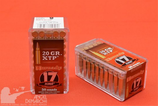 MUNICION HORNADY .17 HMR XTP 20 Gr