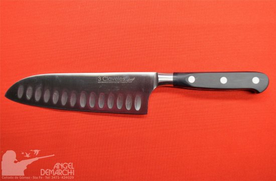 CUCHULLERIA 3 CLAVELES  FORGE  SANTOKU ALVEOLADO 17CM