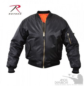 INDUMENTARIA ROTHCO CHAQUETA DE VUELO NEGRA T. L