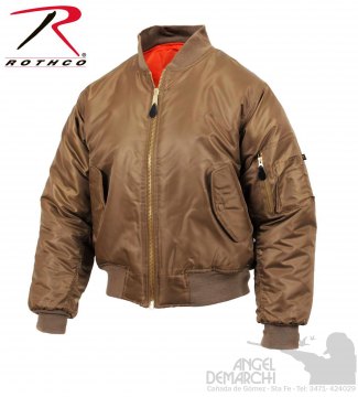 INDUMENTARIA ROTHCO CHAQUETA DE VUELO MARRON T. L