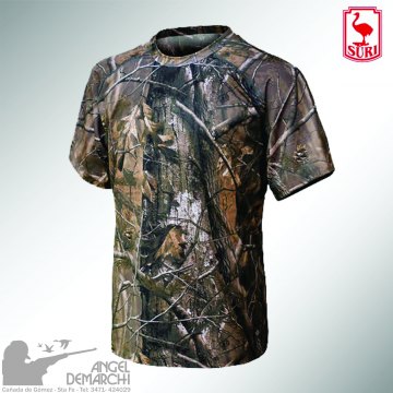 REMERA SURI M/C SINTÉTICO SUBLIMADO BOSQUE 3D T.XL 