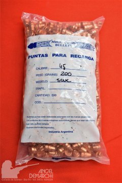 PUNTAS MATCH Q .45 - 200 Gr Cobre 500 PUNTAS MATCH Q .45 - 200 Gr Cobre 500