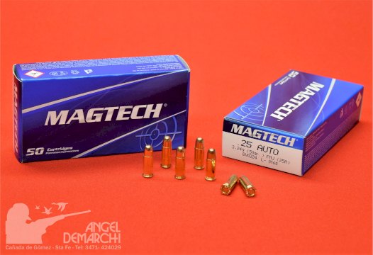 MUNICION MAGTECH 6.35 (25 ACP)  50 Gr FMJ