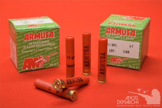 CARTUCHO ARMUSA CAL 36 - 11 GR PLA-1 MUN 7 CARTUCHO ARMUSA CAL 36 - 11 GR PLA-1 MUN 7