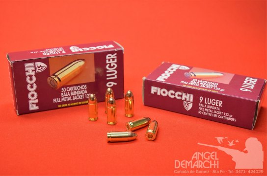 MUNICION FIOCCHI 9 MM LUGER 123 gr FMJ