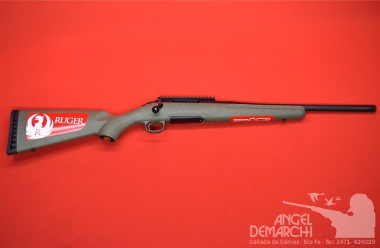 CARABINA A CERROJO RUGER CAL 308W MOD. PREDATOR  SINTÉTICA/VERDE