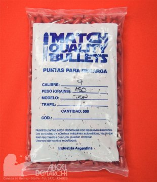 PUNTAS MATCH Q. 9MM - 150GR - TEFLON  