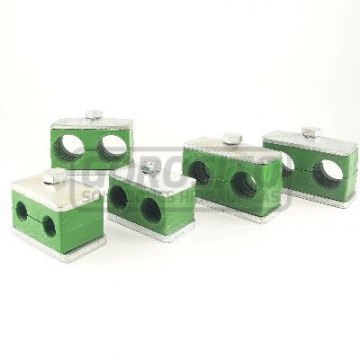 Accesorios - Soporte doble para caño o manguera Accesorios - Soporte doble para caño o manguera