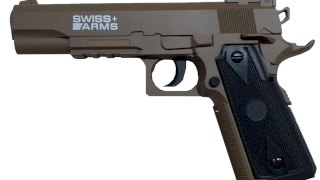 PISTOLA CO2 4.5 SWISS ARMS 1911 FDE