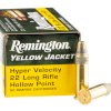 MUNICION REMINGTON .22 LR YELLOW JACKET   