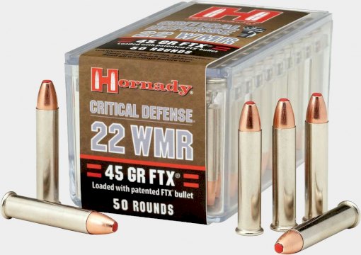 MUNICION HORNADY .22 WMR 45 GR FTX   