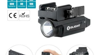 LINTERNA OLIGHT PL MINI 2 VALKYRIE - NEGRO -  600 LUMENS (PICATINNY)