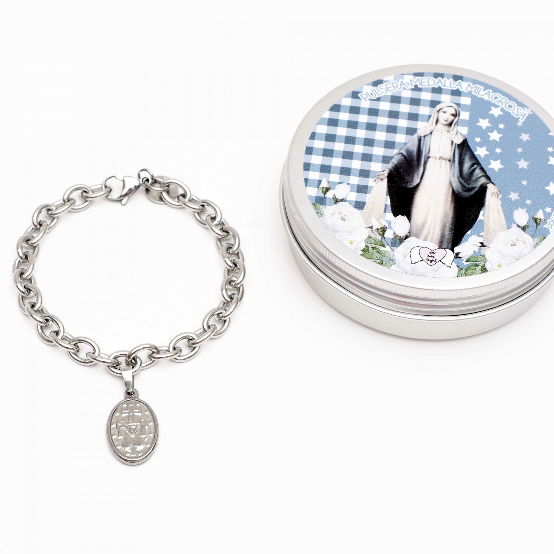 Pulsera Acero Medalla Milagrosa