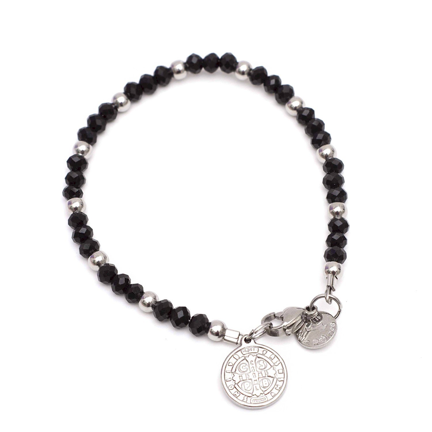 Pulsera Acero San Benito Abad (Negro)
