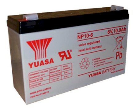 BATERIA YUASA NP-10-6- (6V-10AH) ACTIVADA