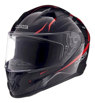 CASCO MAC SPEED RIOT BLACK RED TALLE M