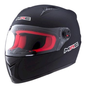 CASCO MAC STREET SOLID MATT BLACK/RED TALLE S