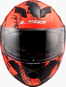 CASCO LS2 320 STREAM EVO LAVA FLUOR NARANJA NEGRO TALLE L