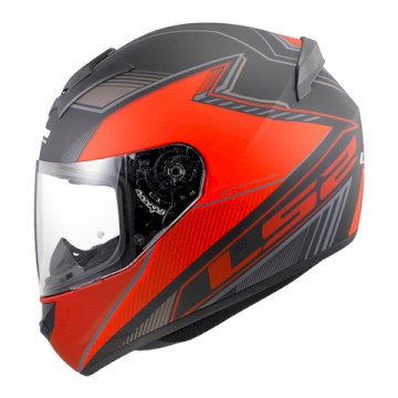 CASCO LS2 352 KASCAL MATE NEGRO ROJO