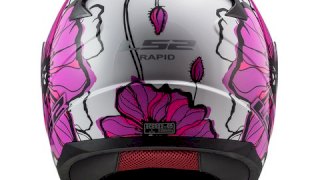CASCO LS2 353 RAPID POPPIES WHITE / PINK TALLE L