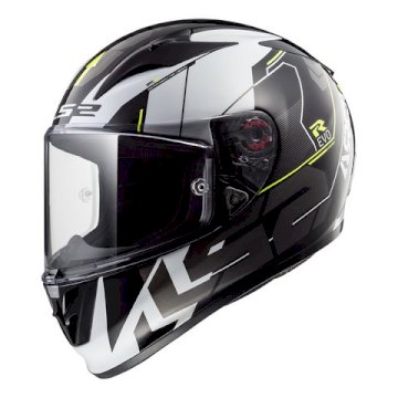 CASCO LS2 323 ARROW R EVO TECHNO BLANCO NEGRO