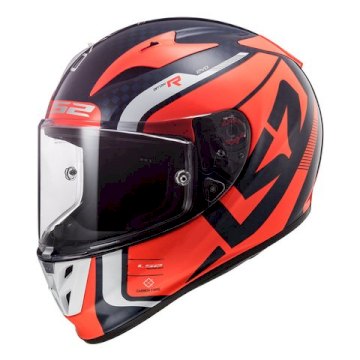 CASCO LS2 323 ARROW C EVO STING AZUL FLUOR NARANJA