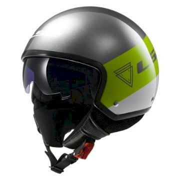 CASCO LS2 561 ABIERTO WAVE BEAT VERDE FLUOR