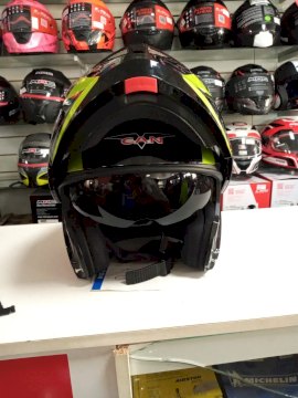 CASCO V-CAN V270 FLIP UP BLACK SPLINE - TALLE L