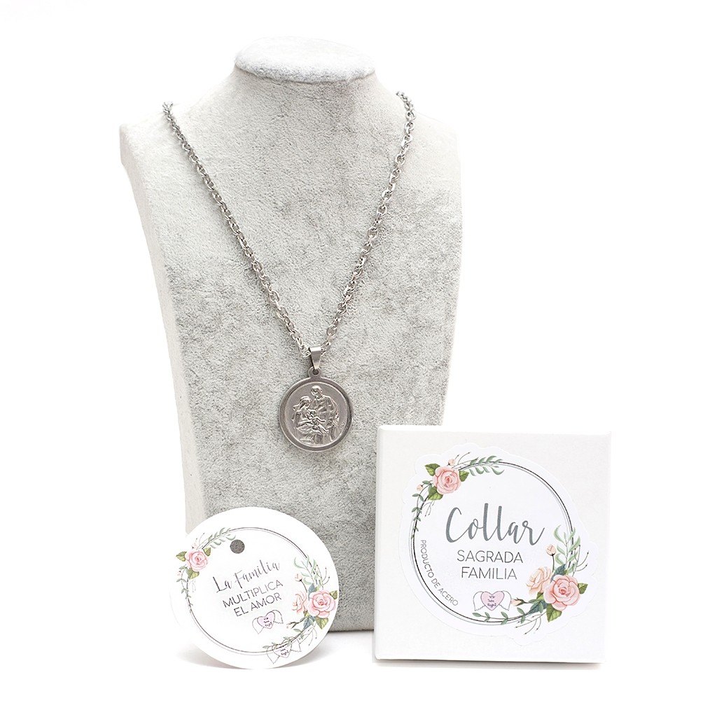 Collar Acero Sagrada Familia
