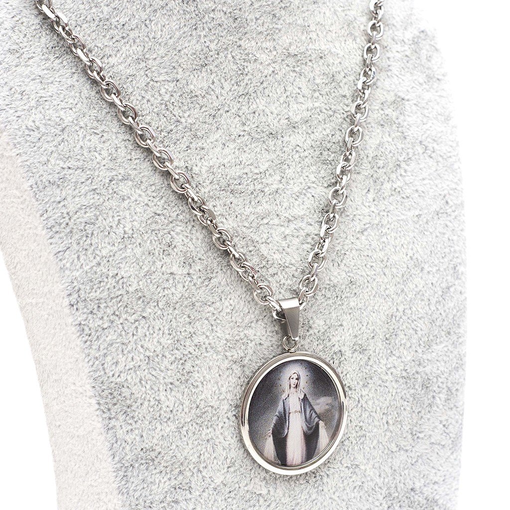 Collar Acero Santos (Nuestra Señora de la Medalla Milagrosa)