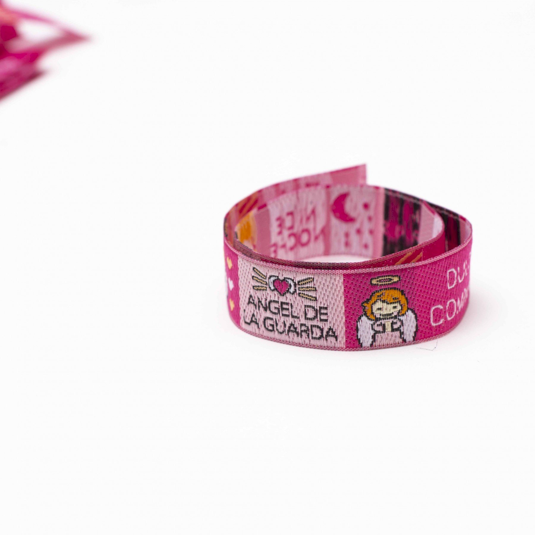 Pulsera Cinta Angel de la Guarda (Rosa)