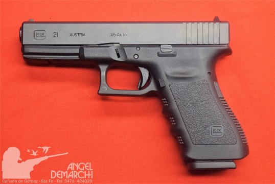 PISTOLA  GLOCK SEMI 21 - GEN 3 PAVONADA CAL .45