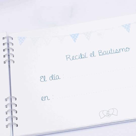 Libro Bautismo (Celeste)