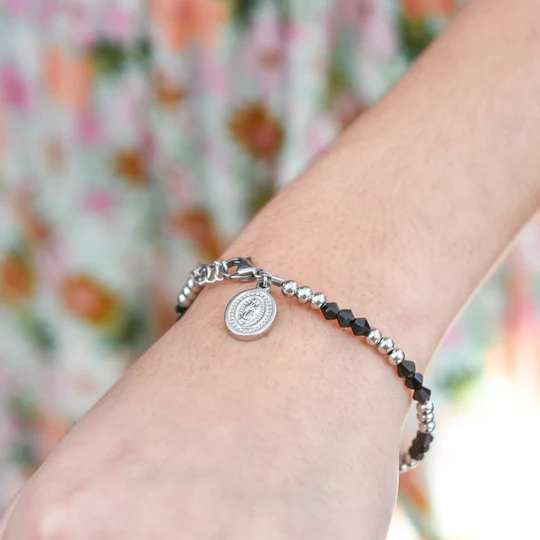 Pulsera Acero Federica negra