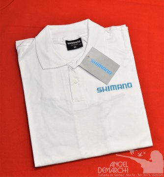 INDUMENTARIA CHOMBA BLANCA TALLE XXL SHIMANO