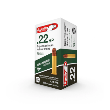 MUNICION AGUILA CAL.22 LR SUPER MAXI 30 GR HUECA/COBRE HP