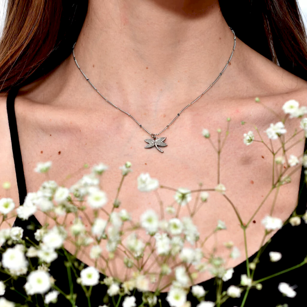 Collar Acero Libélula