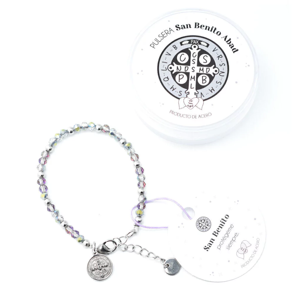 Pulsera San Benito Abad PLATINO