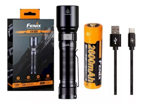 LINTERNA FENIX C6 V3.0 1500 LUM LED - RECARGABLE