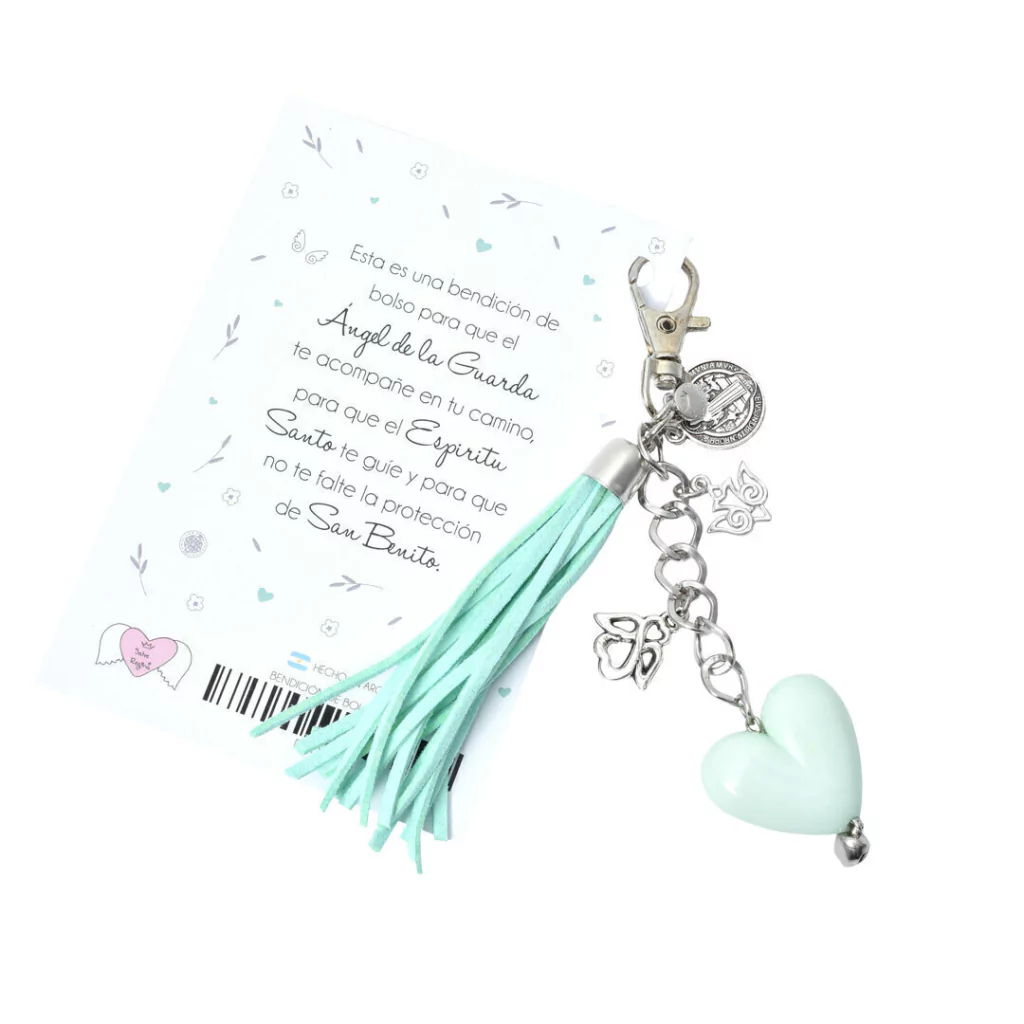 Bendición De Bolso Dijes  VERDE AGUA