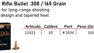 PUNTAS SPEER .30 - 165 GRS BT #2034