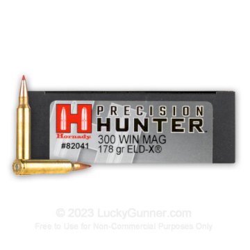 MUNICION HORNADY .300 WIN MAG 178 GR ELD-X #82041