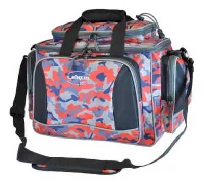 BOLSO DE PESCA LEXUS CAMO ROJO/C/GRIS LT-1647 	43X26X30