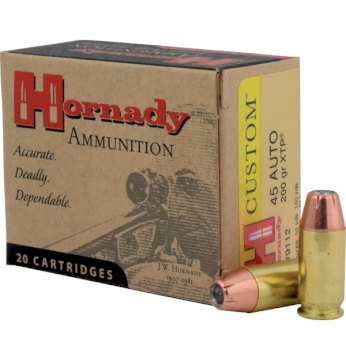 MUNICION HORNADY #9112 CAL. 45 ACP 200 GRS XTP