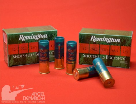 CARTUCHO REMINGTON CAL 12 POSTA PLOMO BUCKSHOT 9 PELLET 