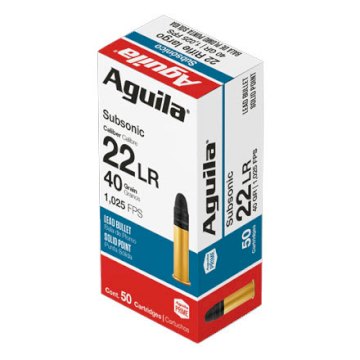 MUNICION AGUILA .22LR SUBSONICA 40 GRS SOLIDA PLOMO