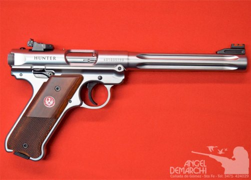 PISTOLA RUGER SEMI MARK IV TARGET 6,88 ACERO INOX CAL .22 LR